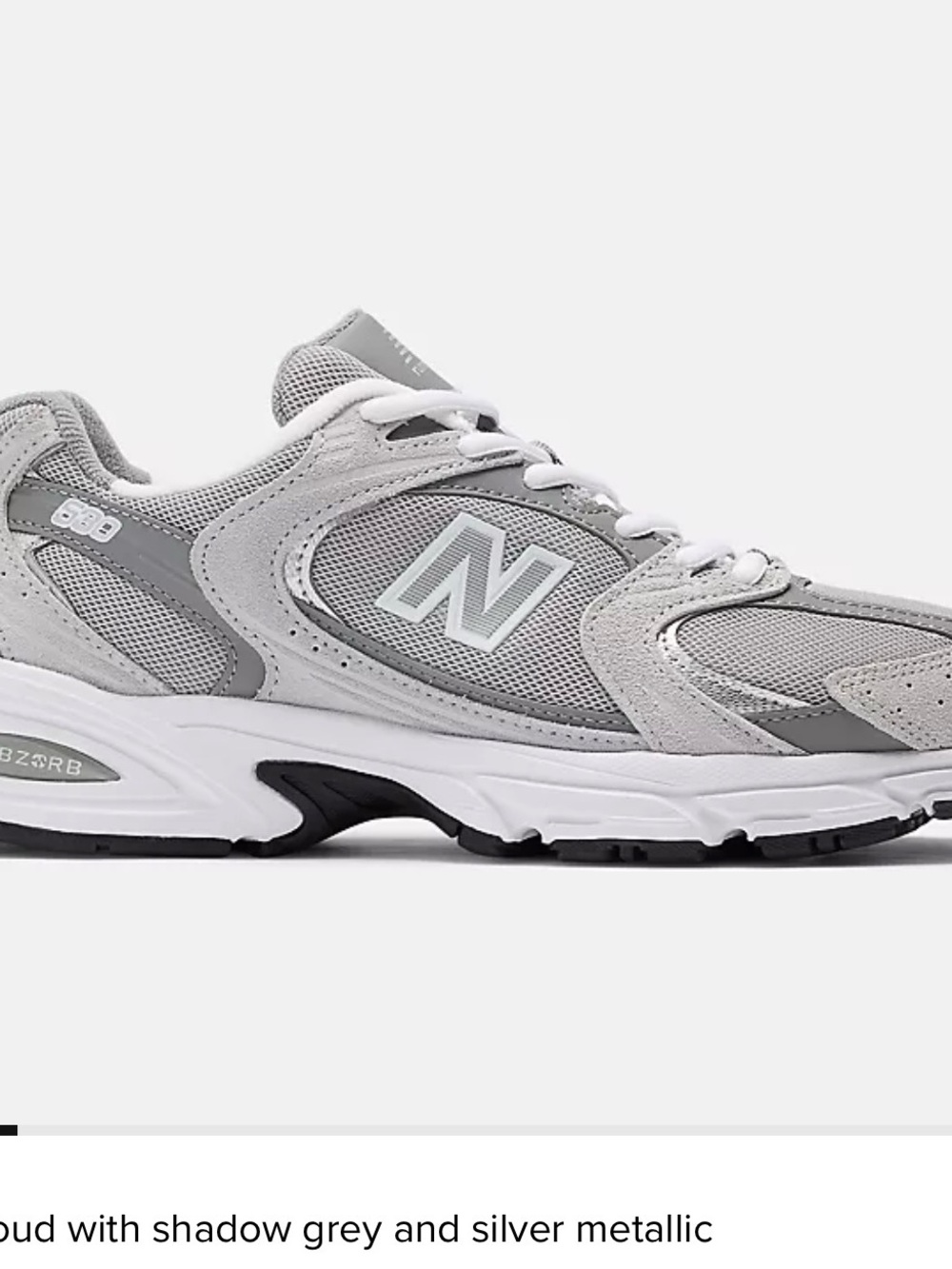 New Balance Silver and Light Grey Runner
